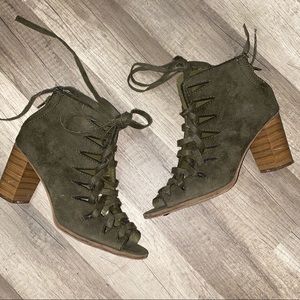 Olive green heel